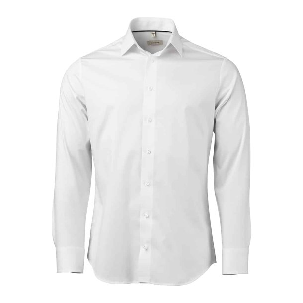 OAKMORE Hvid stretch twill comfort Herre