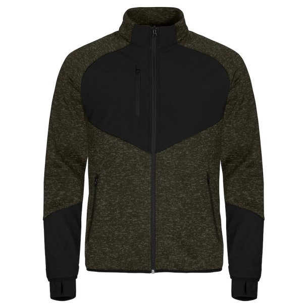 CLIQUE Haines Strikket Fleecejakke Fog Green 75 M