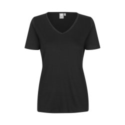 Interlock T-shirt | v-hals | dame