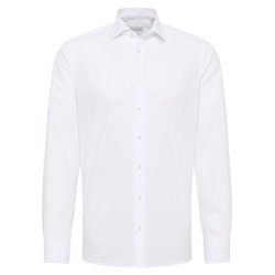 Eterna Skjorte bomuld hvid langrmet slim fit Herre