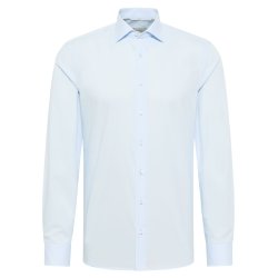 Eterna Skjorte bomuld lysebl langrmet