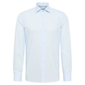 Eterna Skjorte bomuld lysebl langrmet