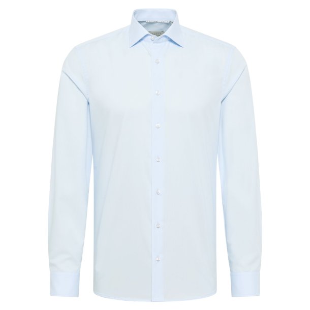 Eterna Skjorte bomuld lysebl langrmet