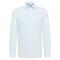 Eterna Skjorte bomuld hvid langrmet slim fit Herre