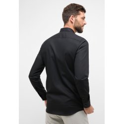 Eterna Skjorte bomuld sort langrmet