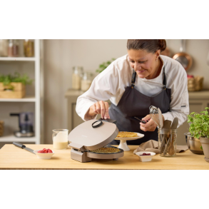 Blomsterbergs Dobbelt vaffeljern 1600 watt Latte