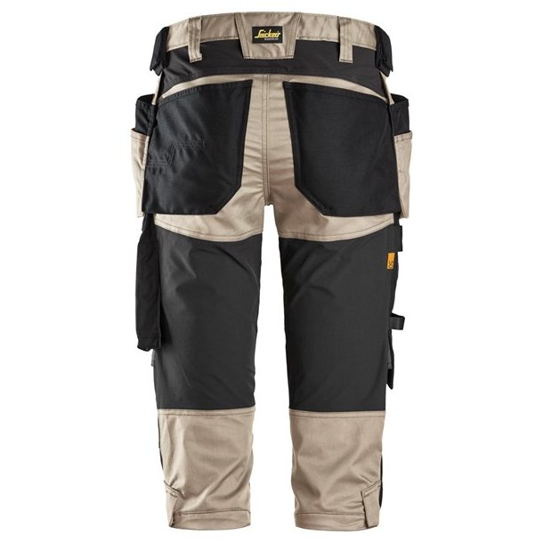 Snickers AllroundWork, stretch piratbukser med hylsterlommer