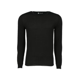 Shona 229 Unisex Round neck Pullover Extrafine Merino blend Black