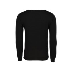 Shona 229 Unisex Round neck Pullover Extrafine Merino blend Black