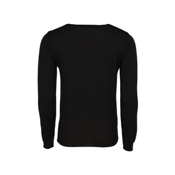 Shona 229 Unisex Round neck Pullover Extrafine Merino blend Black