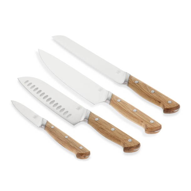Mors Foresta Knivst 4 dele Eg/Rustfrit stl