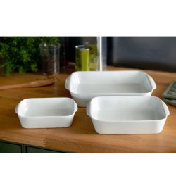 F&H Pillivuyt Serie Originale Kvadratfadst nr. 2, 3 og 4 Hvid