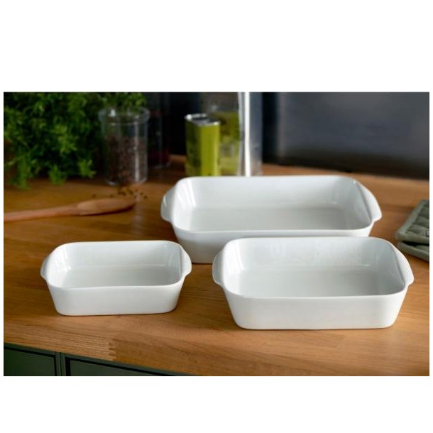 F&H Pillivuyt Serie Originale Kvadratfads�t nr. 2, 3 og 4 Hvid