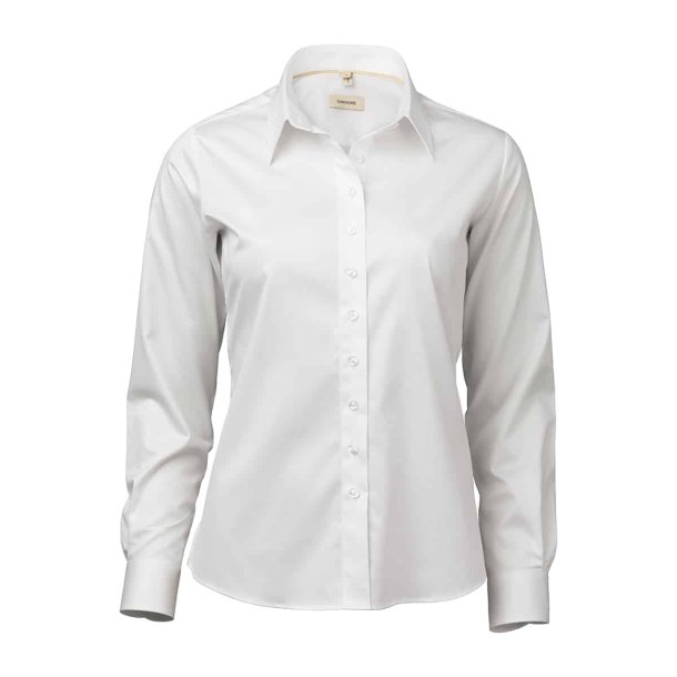 OAKMORE Hvid stretch twill Slim Dame