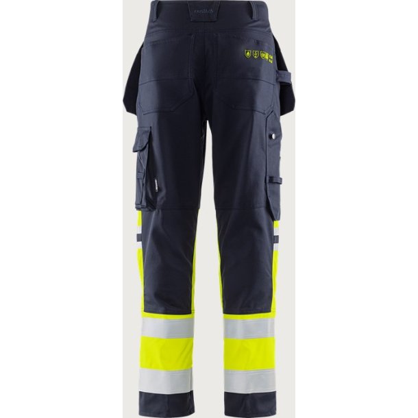 Fristads FLAMESTAT HIGH VIS STRETCH H�NDV�RKERBUKSER KL.1 2163 ATHF