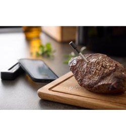 F&H Nordic Sense Trdlst stegetermometer Stl/Sort