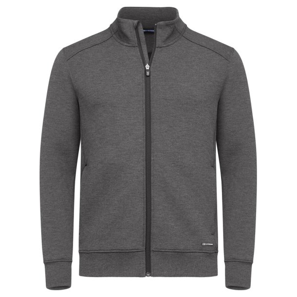 Cutter &amp; Buck Pemberton Cardigan Full Zip Men Dark Grey Melange  M