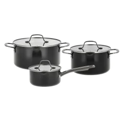 Pillivuyt Gourmet Blavet Grydes�t m/l�g 6 dele Black