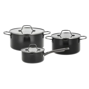 Pillivuyt Gourmet Blavet Grydes�t m/l�g 6 dele Black