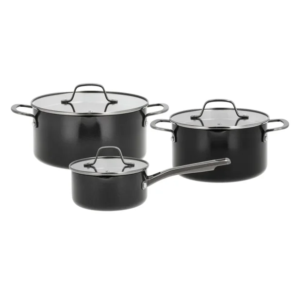 Pillivuyt Gourmet Blavet Grydes�t m/l�g 6 dele Black