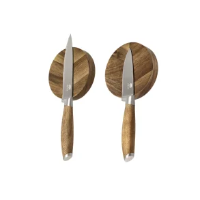 HOLM Knivblok Dia 9 x 2 cm 2 stk Akacie