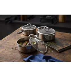 F&H HOLM Hybrid 3ply Grydes�t m/l�g 6 dele Silver metallic