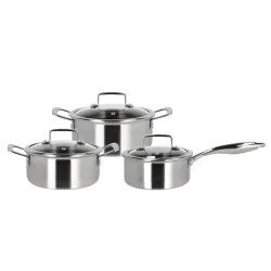 HOLM Hybrid 3ply Grydes�t m/l�g 6 dele Silver metallic