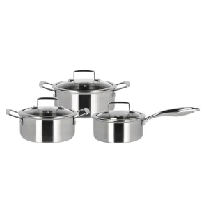 HOLM Hybrid 3ply Grydes�t m/l�g 6 dele Silver metallic