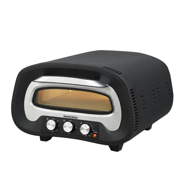 Nordic Sense Pizzaovn elektrisk 2200 watt Sort/S�lv