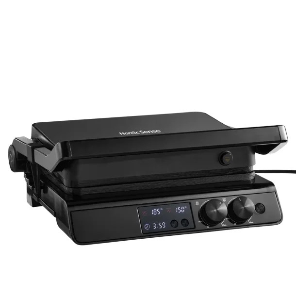 Nordic Sense Digital paninigrill 2000 watt Sort