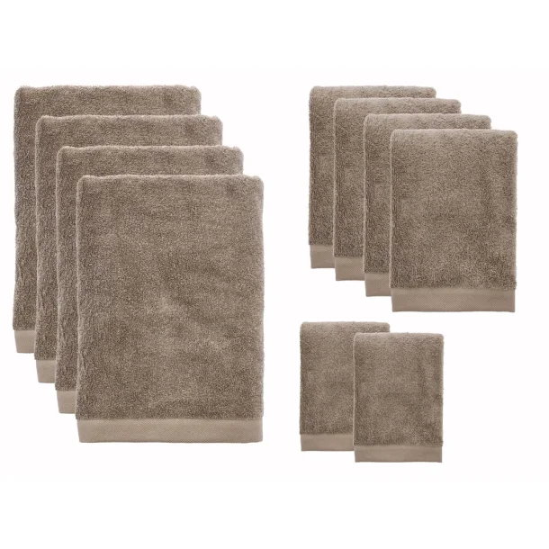 S�dahl Comfort Organic H�ndkl�der 10 dele Taupe SAMPAK