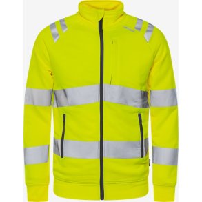 Fristads HIGH VIS GREEN SWEATJAKKE KLASSE 3