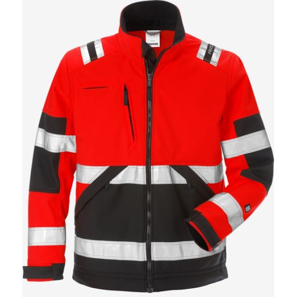 FRISTADS HI VIS SOFTSHELLJAKKE KL.2