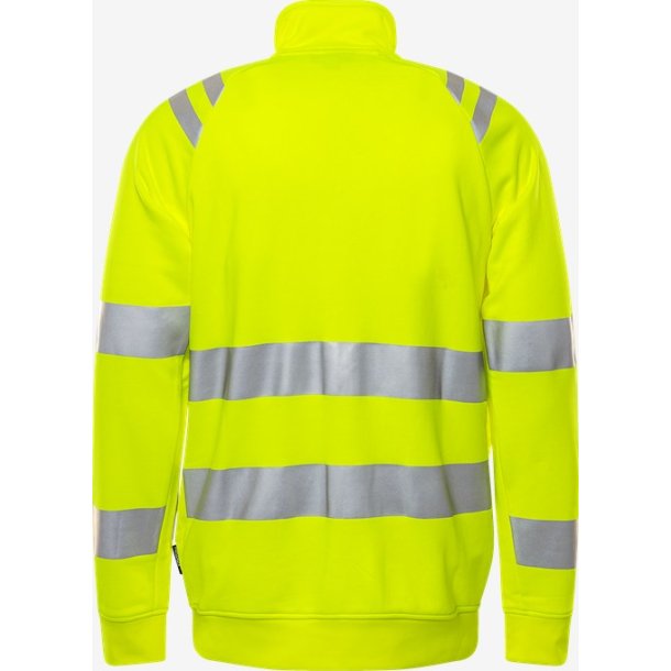 Fristads HIGH VIS GREEN SWEATJAKKE KLASSE 3