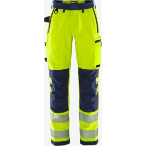 Fristads HIGH VIS GREEN STRETCHBUKSER DAME KLASSE 2 2665 GSTP