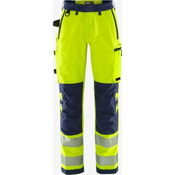 Fristads HIGH VIS GREEN STRETCHBUKSER DAME KLASSE 2 2665 GSTP