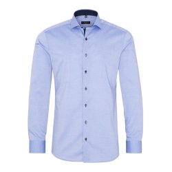 Eterna Skjorte bomuld mellembl� lang�rmet