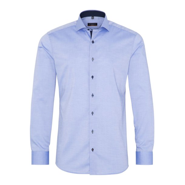 Eterna Skjorte bomuld mellembl� lang�rmet