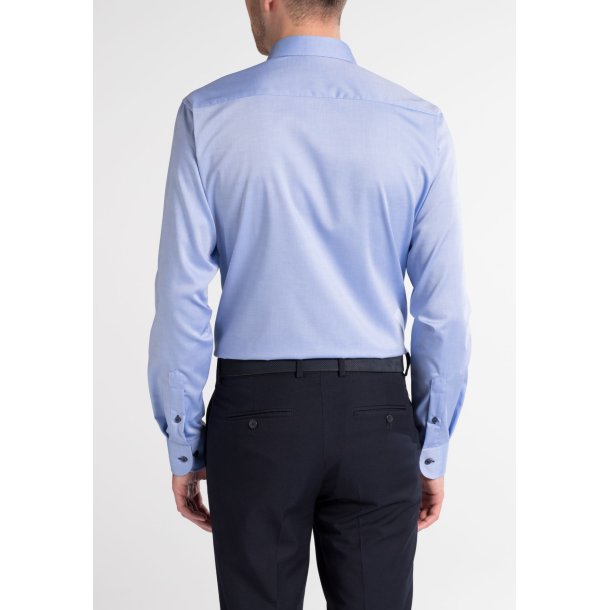 Eterna Skjorte bomuld mellembl� lang�rmet