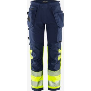 FRISTADS HIVIS GREEN HNDVRKER STRETCHBUKSER 