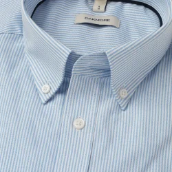 Oakmore Stribet stretch oxford skjorte