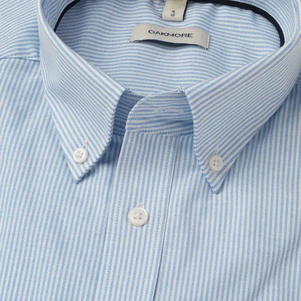 Oakmore Stribet stretch oxford skjorte