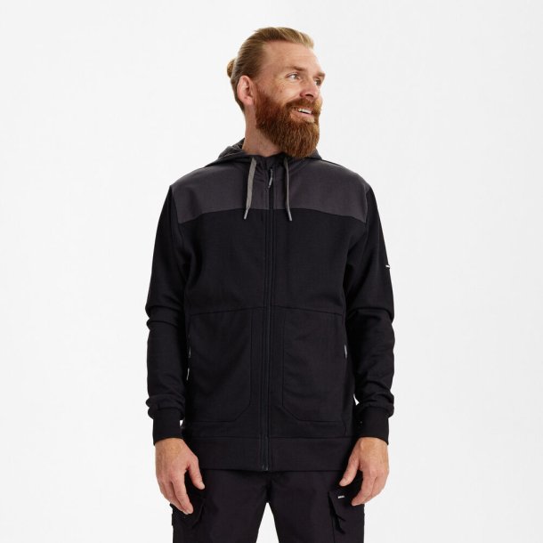 F. Engel Entire sweat cardigan med h�tte