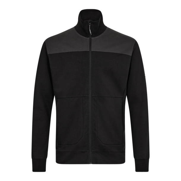 F. Engel Entire sweat cardigan med krave