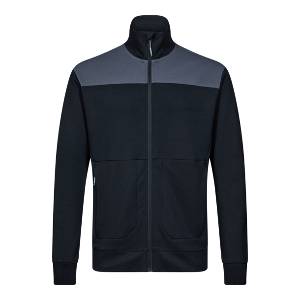 F. Engel Entire sweat cardigan med krave