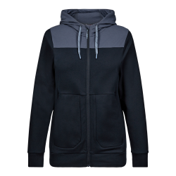 F. Engel Entire dame sweat cardigan med h�tte