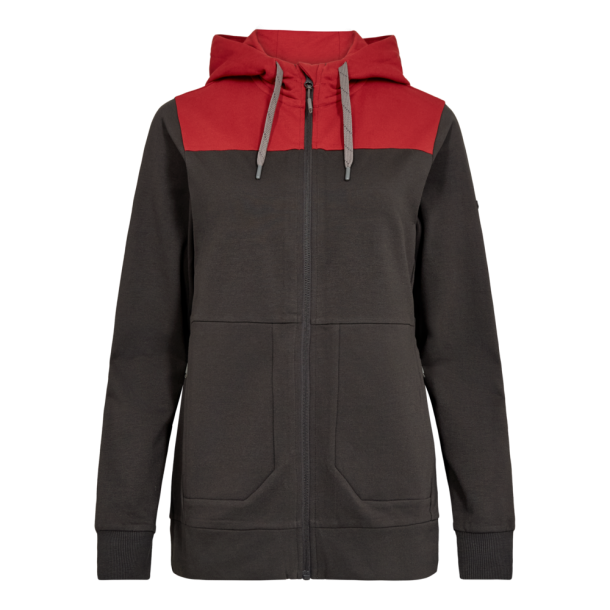 F. Engel Entire dame sweat cardigan med h�tte