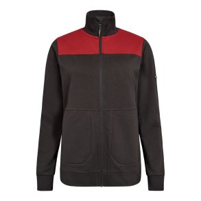 F. Engel Entire dame sweat cardigan med krave