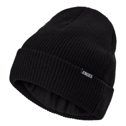 F. Engel Strikket hue med perlestrik effekter