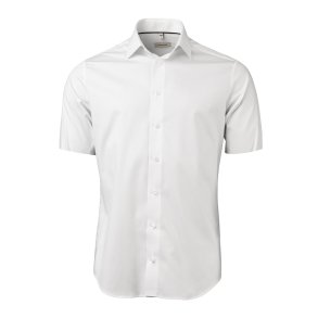 OAKMORE OM01 SS White stretch twill Herre